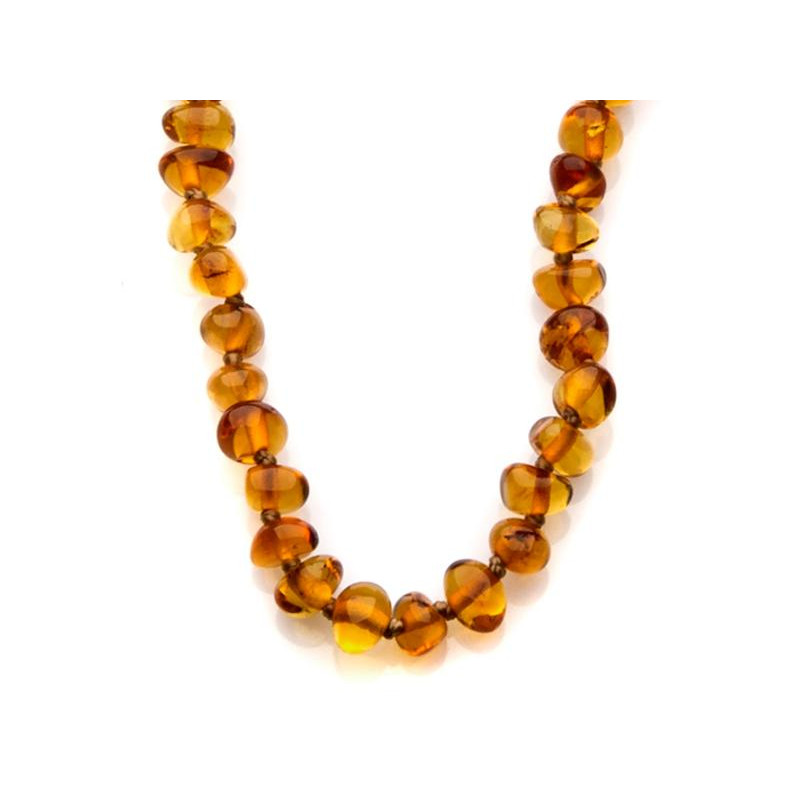 Collana in ambra naturale, scuro cognac - Per portare con te la tua eleganza — foto 1