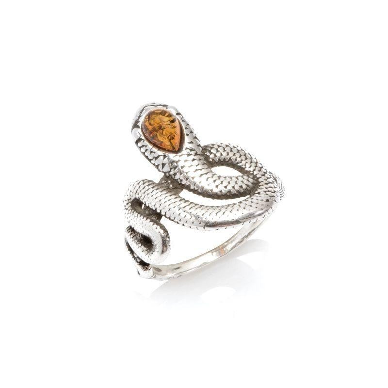 Anello serpente ambra cognac, per portare con te i tuoi ricordi — foto 1