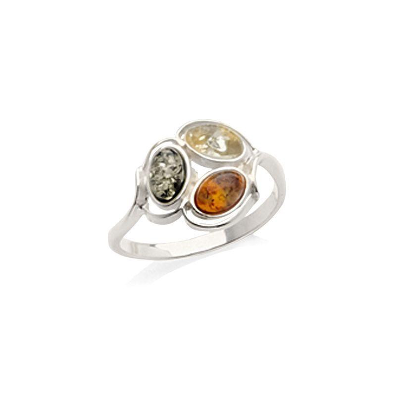 Anello ambra multicolore Mar Baltico, ricordo del mare — foto 1