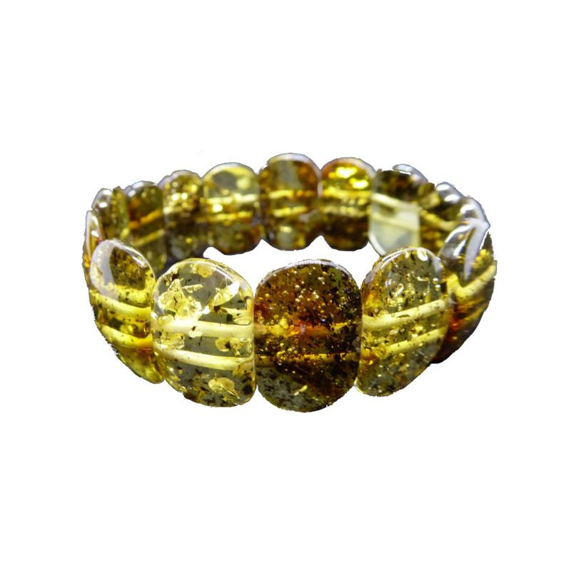 Bracciale in ambra naturale verde, per illuminare ogni tuo gesto — foto 1