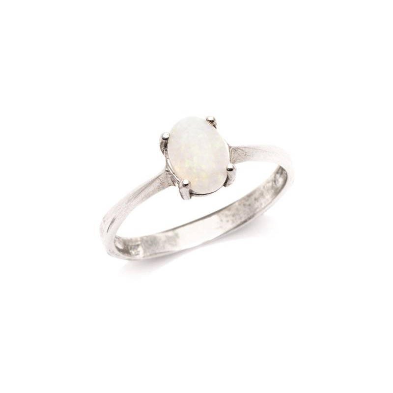Anello opale bianco australiano ovale, per racchiudere l'essenza — foto 1