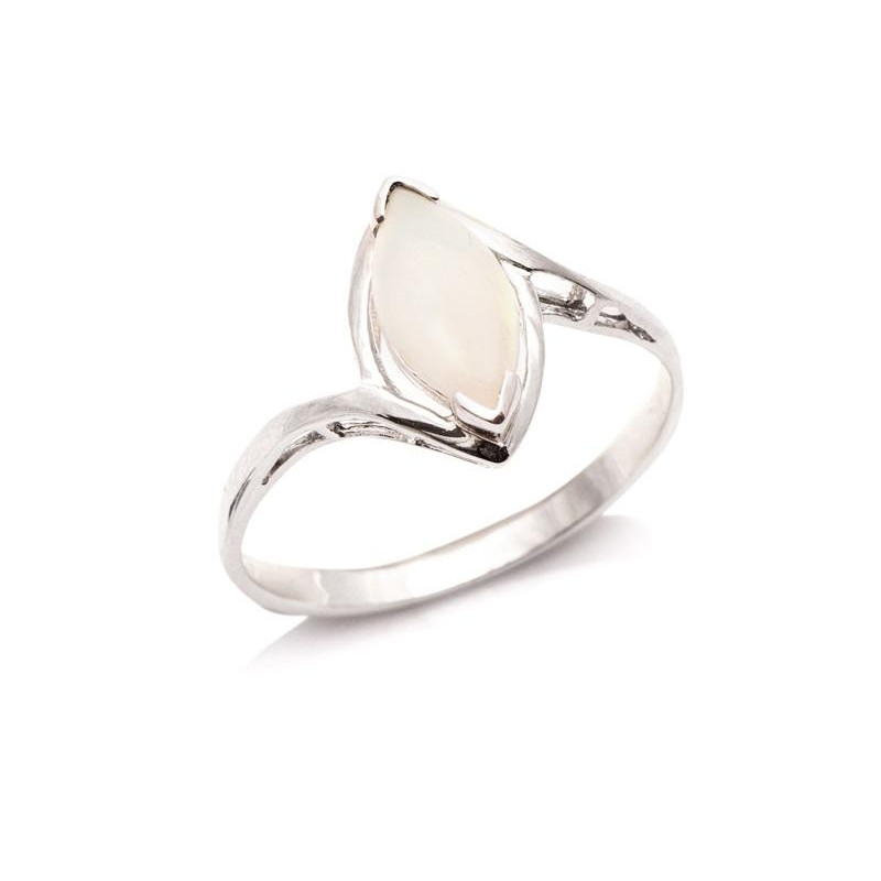 Anello opale navetta australiano bianco, per portare l'essenza della natura — foto 1