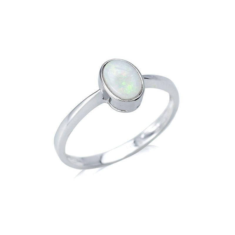 Anello opale bianco australiano ovale, per raccontare la tua storiA — foto 1