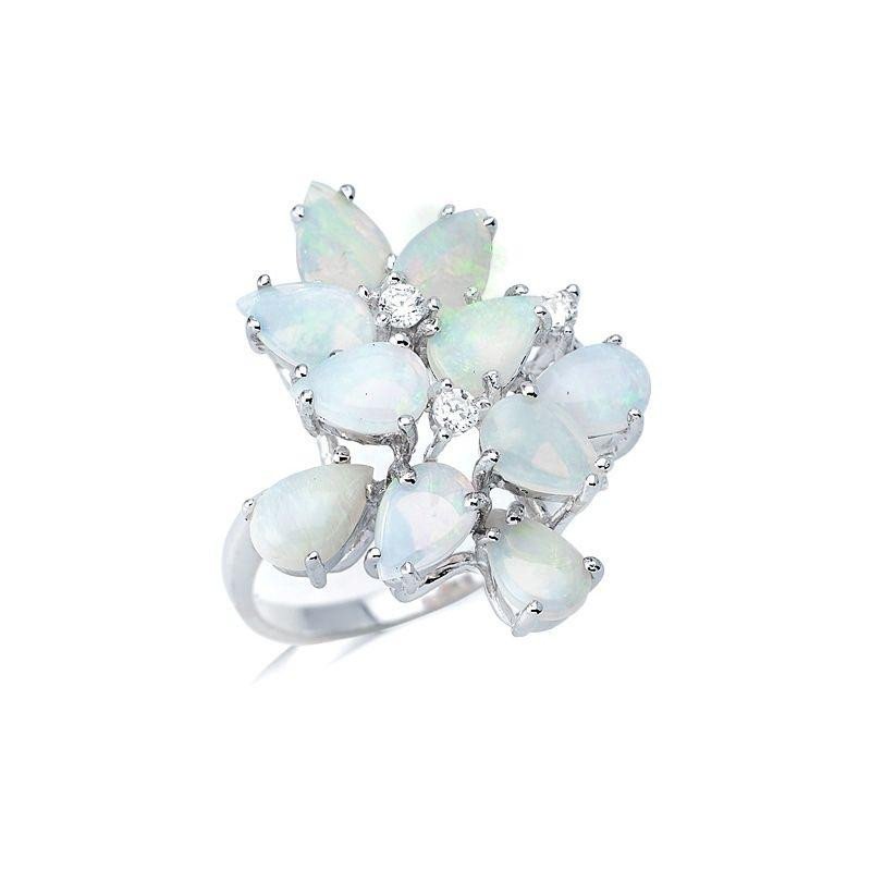 Anello opale goccia, zirconio, per evocare il dolce miele della natura — foto 1
