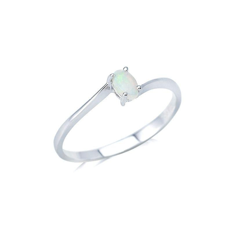 Anello opale bianco australiano ovale, per immortalare la bellezza — foto 1