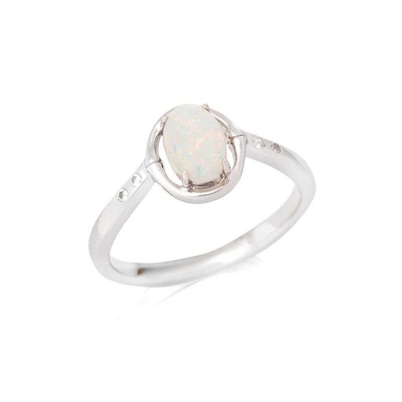 Anello opale bianco australiano, per evocare l'essenza naturale — foto 1