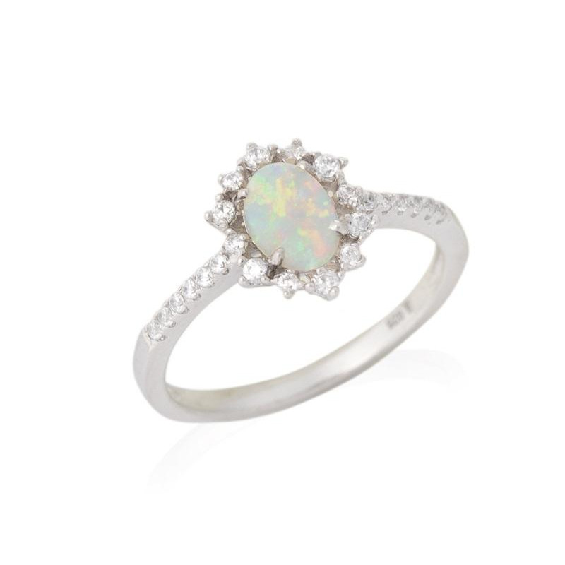 Anello opale goccia, zirconio, per evocare l'essenza — foto 1