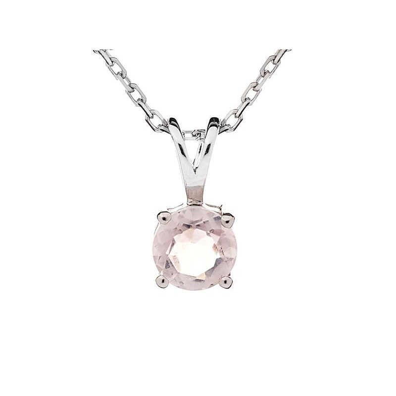 Ciondolo tondo con quarzo rosa, per evocare l'amore — foto 1
