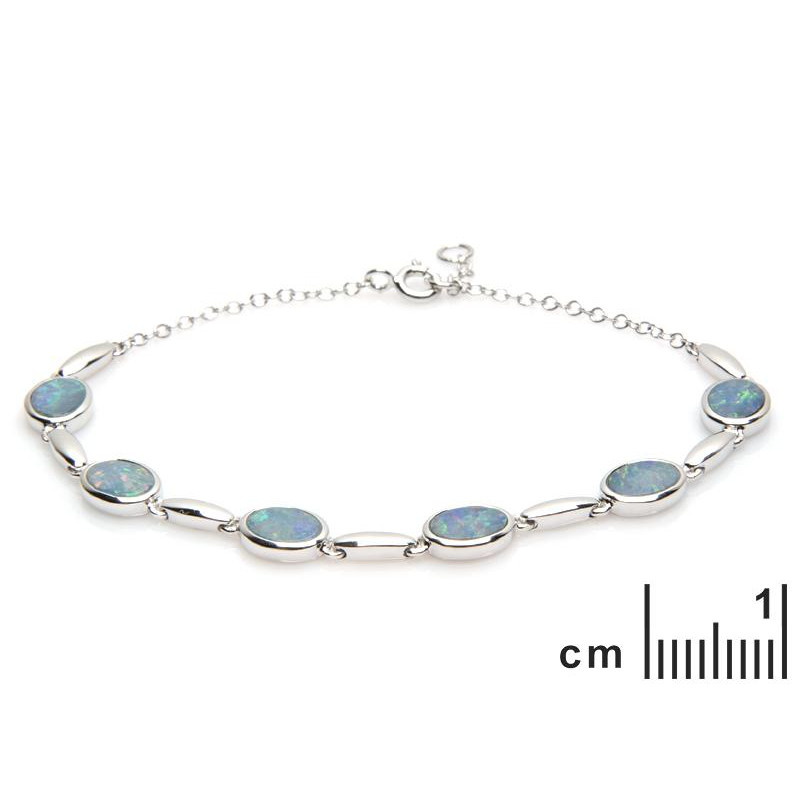 Bracciale in argento con opale blu, per illuminare ogni tuo gesto — foto 2