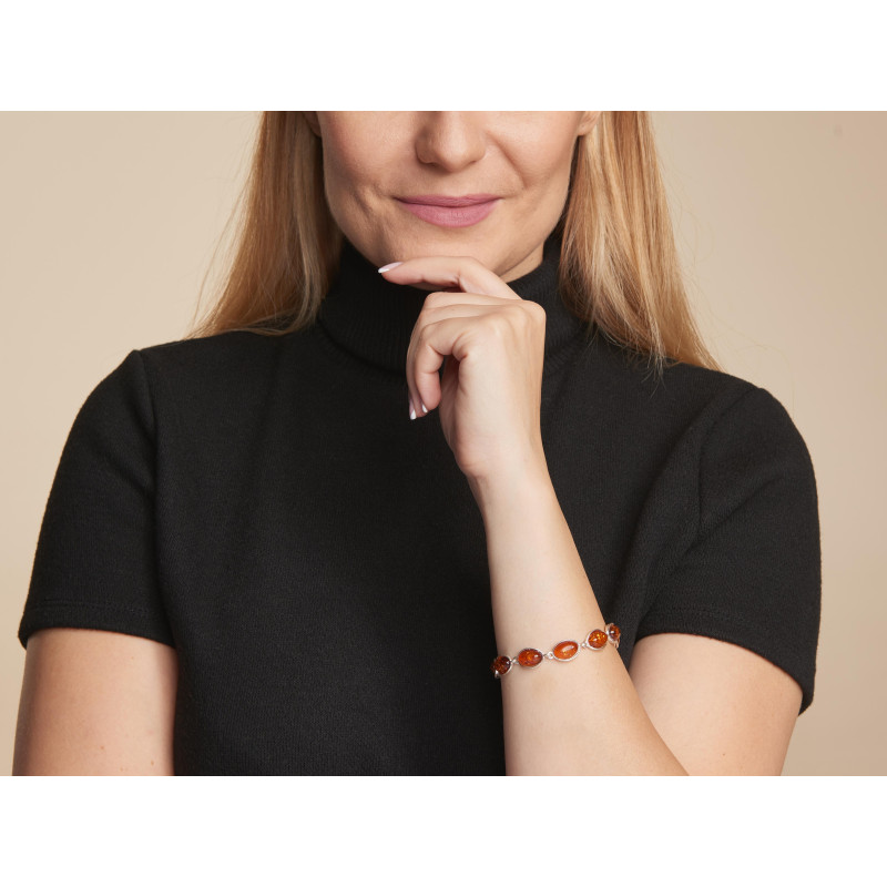 Bracciale ambra cognac, per raccontare la tua storia — foto 3