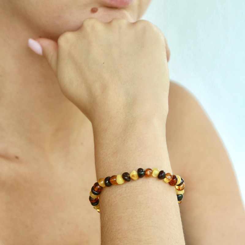Bracciale di ambra naturale del Mar Baltico, 17‑18 cm, per custodire la tua luce interiore — foto 2