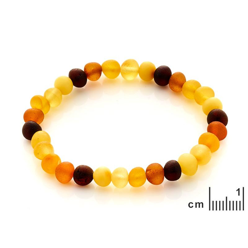 Bracciale in ambra multicolore, 18 cm, per custodire la luce dei ricordi — foto 1
