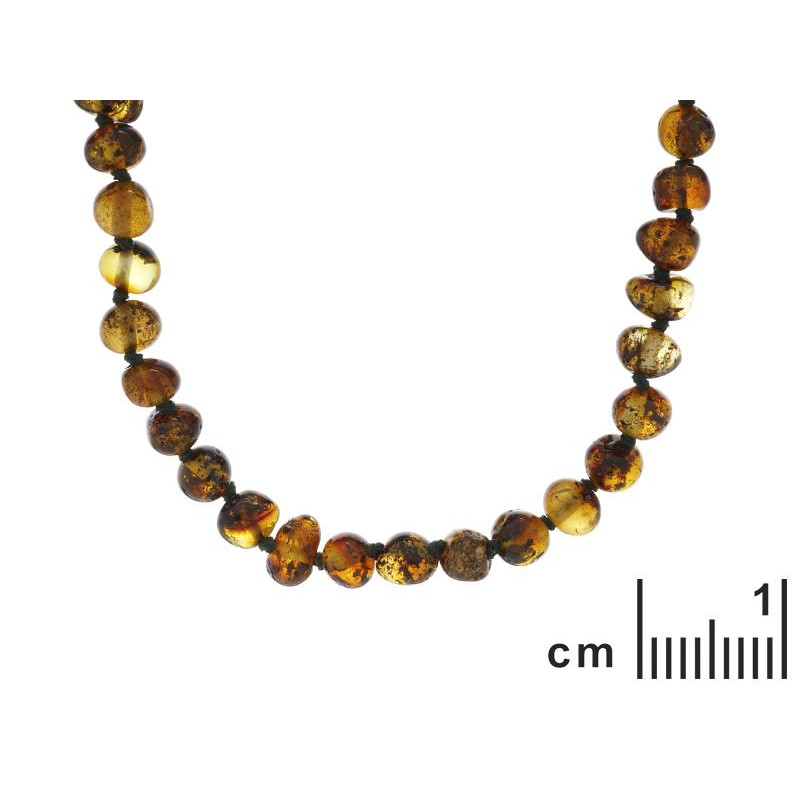 Collana per bambini con ambra verde, protezione naturale — foto 2
