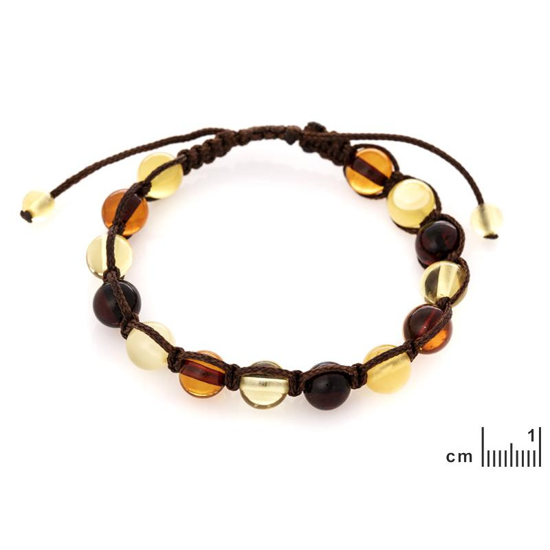Bracciale in ambra naturale multicolore del Mar Baltico, 19 cm, per ricordare la tua luce — foto 2
