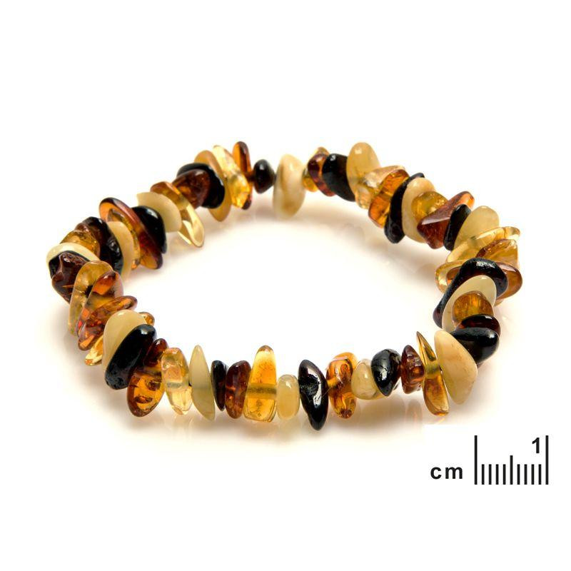 Bracciale in ambra multicolore con scaglie, per custodire la tua luce interiore — foto 2