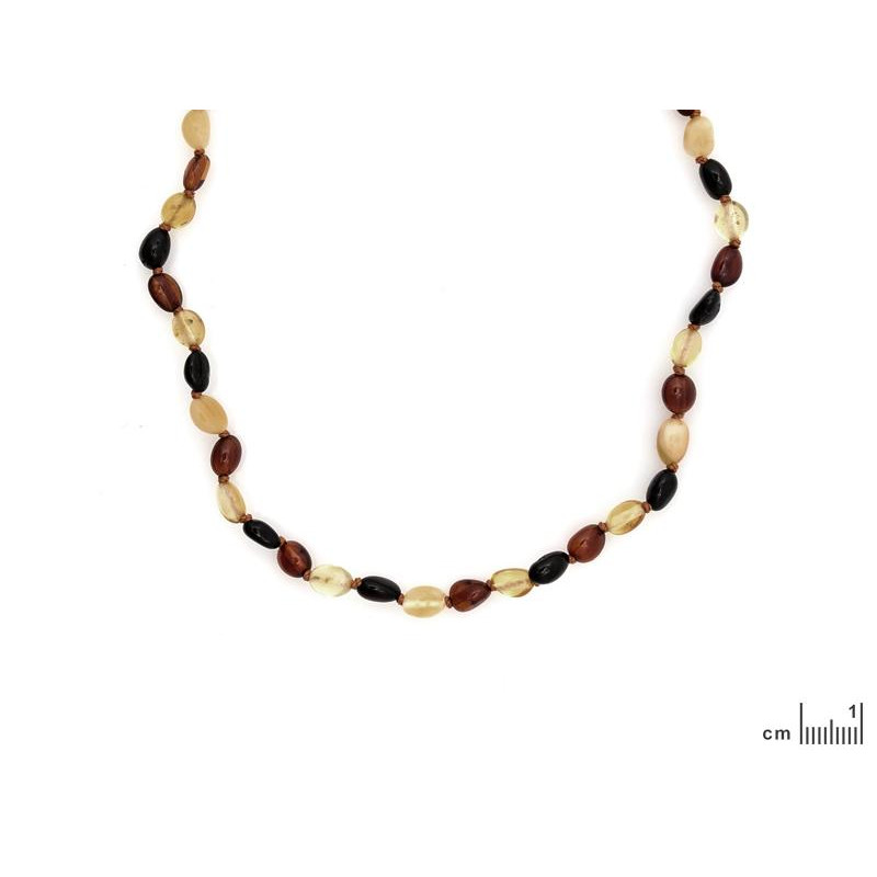 Collana d’ambra oliva multicolore per bambini, per custodire i sogni di crescita — foto 2