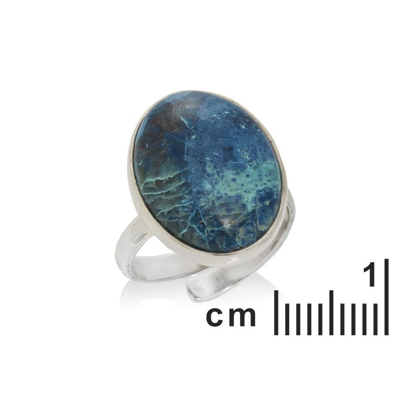 Anello con zaffiro blu naturale, per evocare l'oceano vasto — foto 2