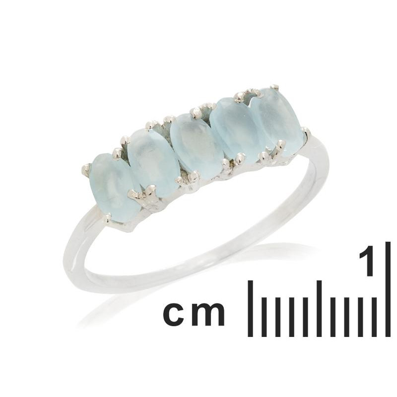 Anello calcedonia blu naturale, per intrattenerizzare il destino — foto 2