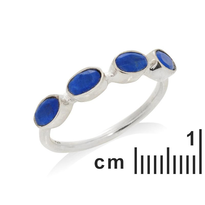 Anello lapislazzuli blu naturale, per evocare il mare — foto 2