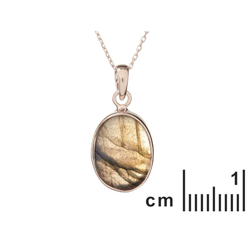 Ciondolo Labradorite Multicolore, Essenza Naturale — foto 2