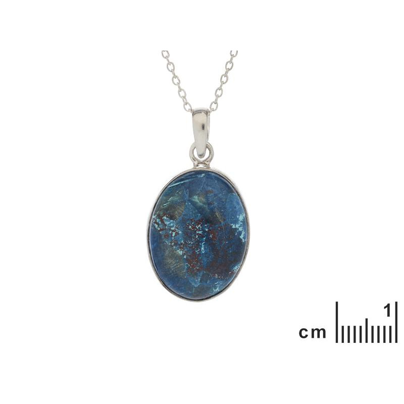 Ciondolo ovale con shattuckite blu, per evocare i tuoi sogni — foto 2