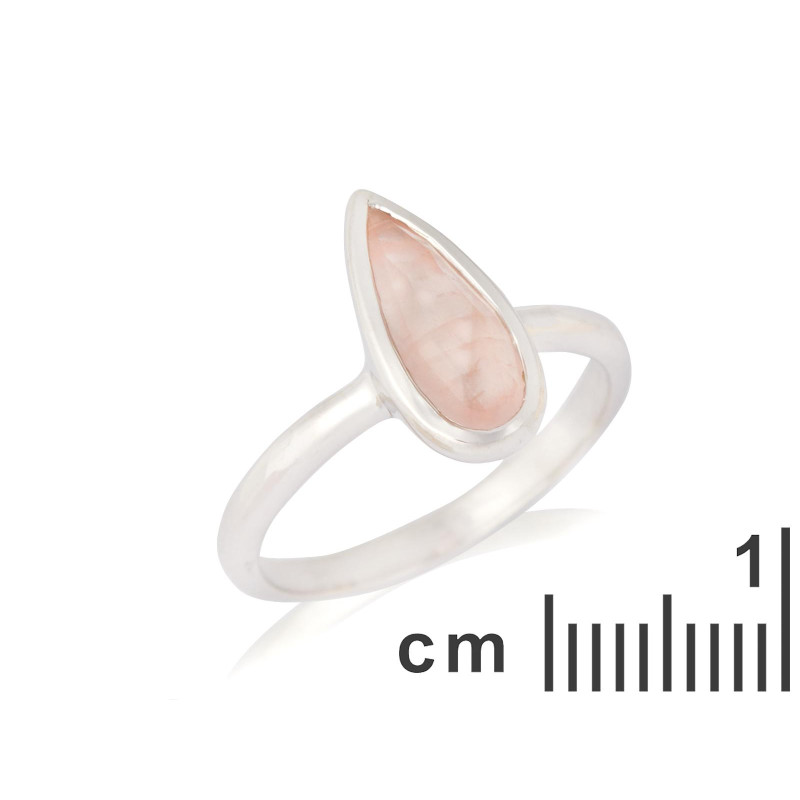 Anello di argento 925 con quarzo rosa per accendere l'amore interiore, per ricordare l'amore che ci unisce — foto 2