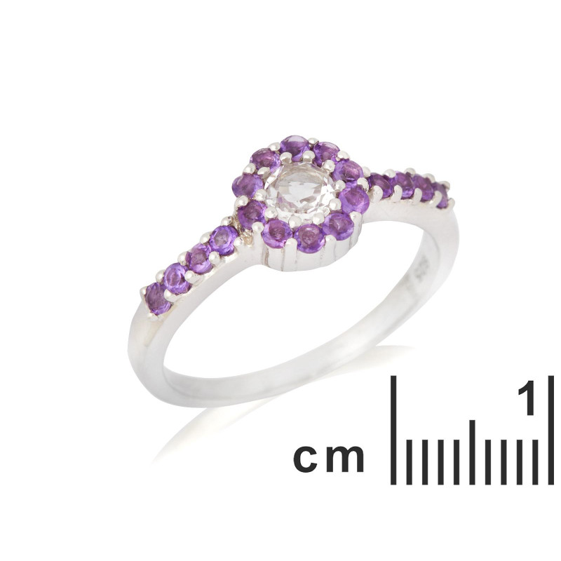 Anello cristallo rocca ametista argento 925, per evocare il mistero — foto 2