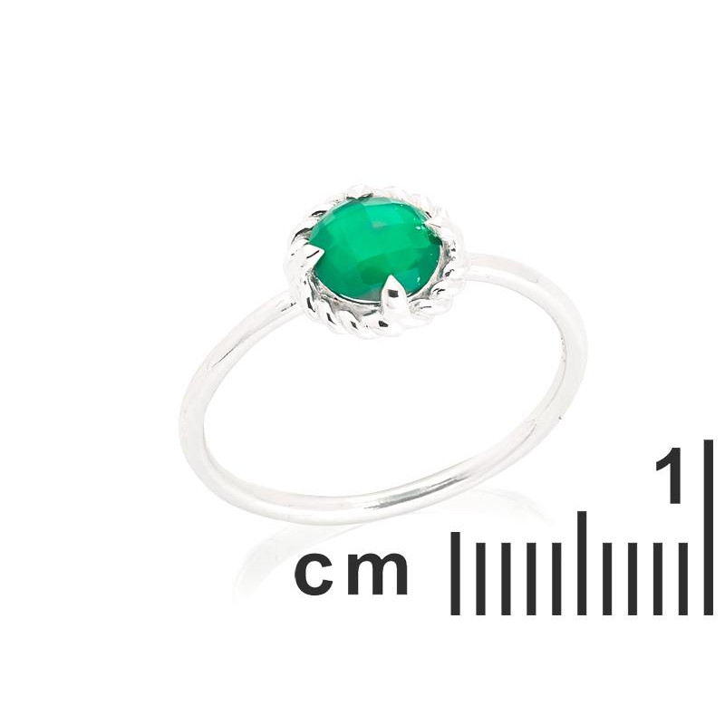 Anello tondo con onice verde, per celebrare la natura — foto 2