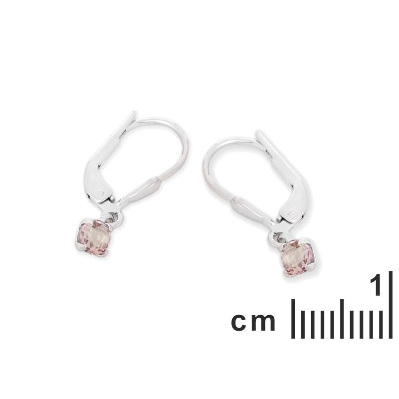 Orecchini in argento 925 rodiato con quarzo rosa naturale, per custodire l’amore — foto 2