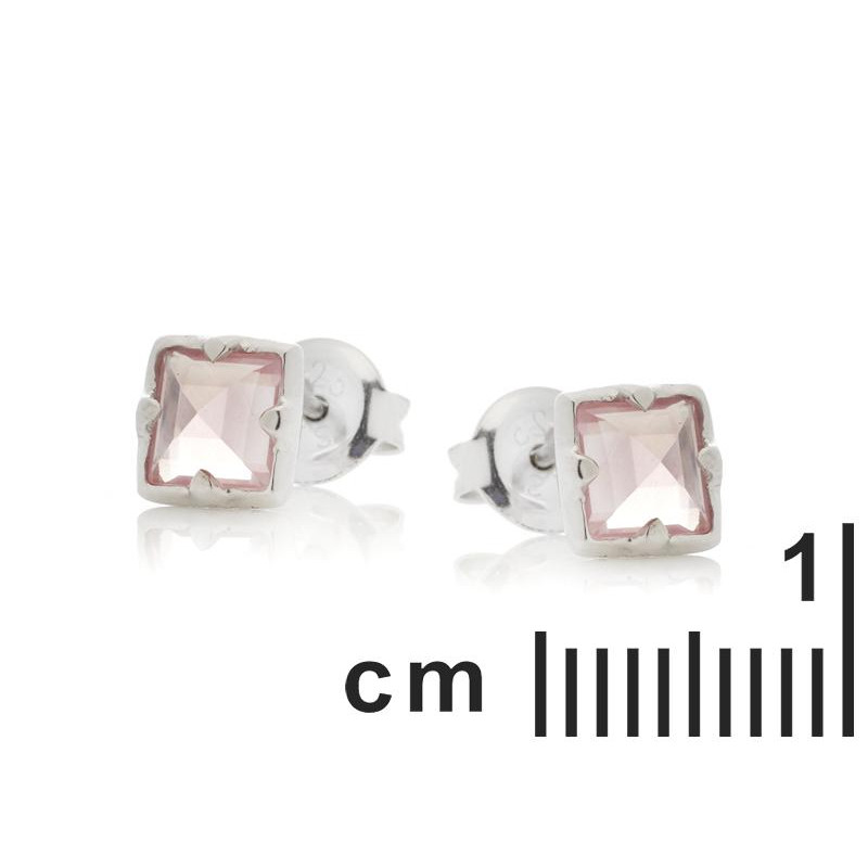 Orecchini in argento 925 rodiato con quarzo rosa naturale, per custodire l’amore di sé — foto 2