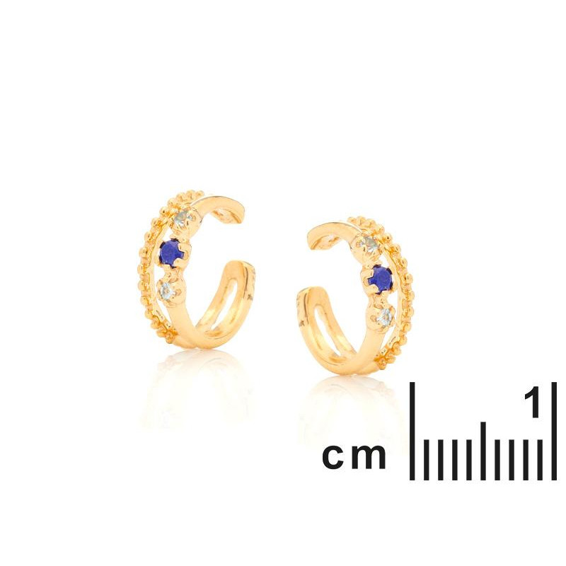 Anello piercing con topazio azzurro naturale, per afferrare la luce del giorno — foto 2
