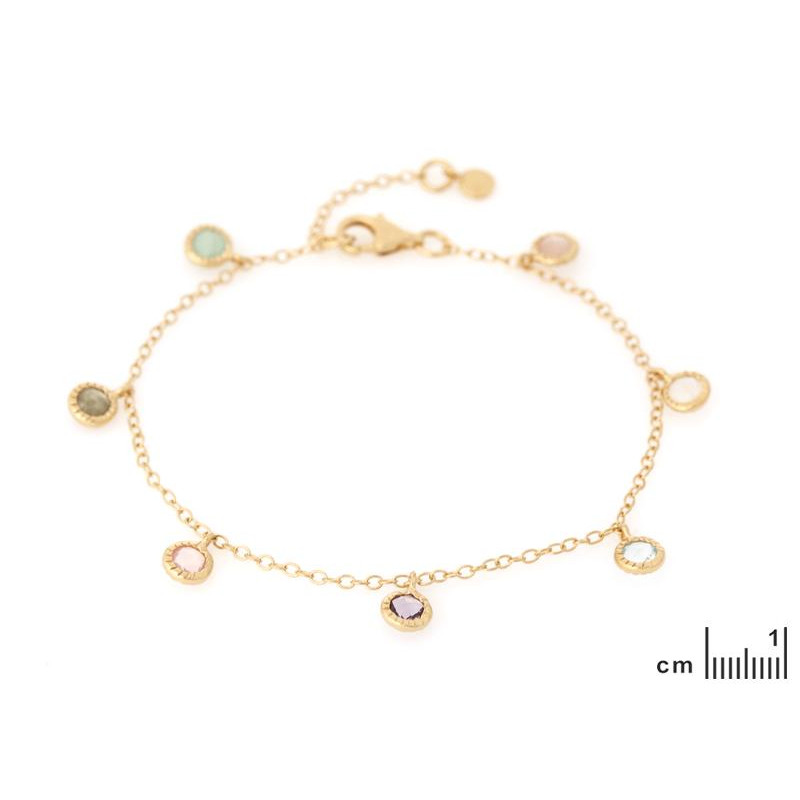 Bracciale di argento dorato con pietre multicolori, per celebrare la tua unicità — foto 2