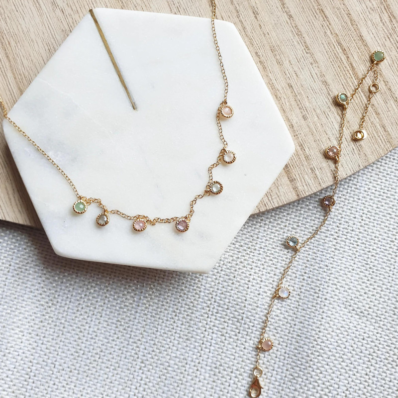 Bracciale di argento dorato con pietre multicolori, per celebrare la tua unicità — foto 3