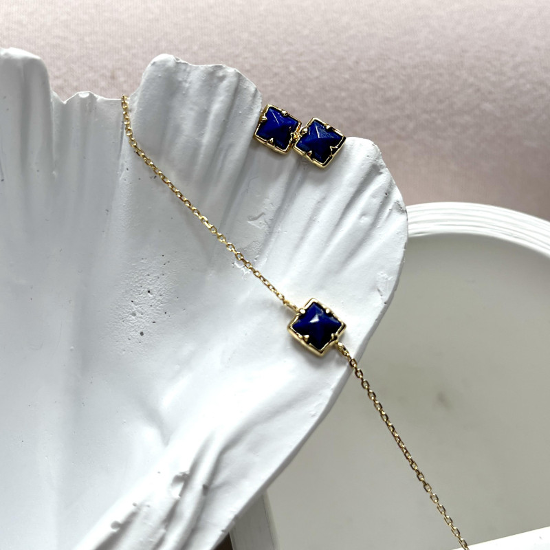 Bracciale lapislazzuli blu, per sfoggiare la tua eleganza — foto 4