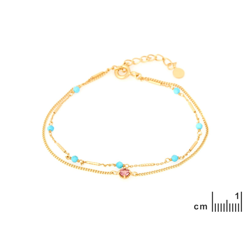 Bracciale turchesi e tormaline, per sorridere sempre — foto 2