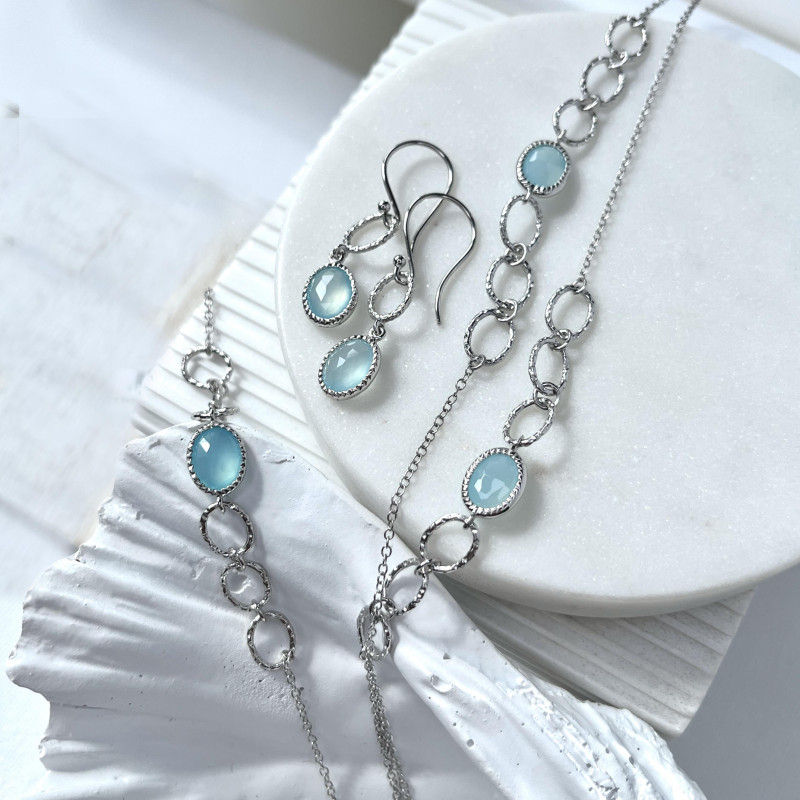 Bracciale calcedonia azzurra, per conservare la serenità — foto 3