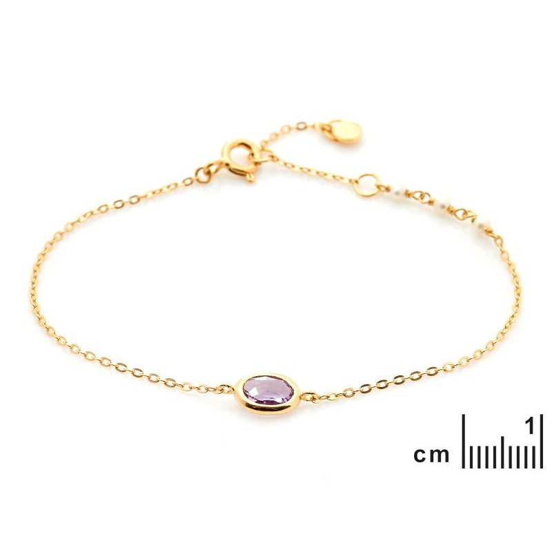 Bracciale ametista e perle, ricordo eterno — foto 2