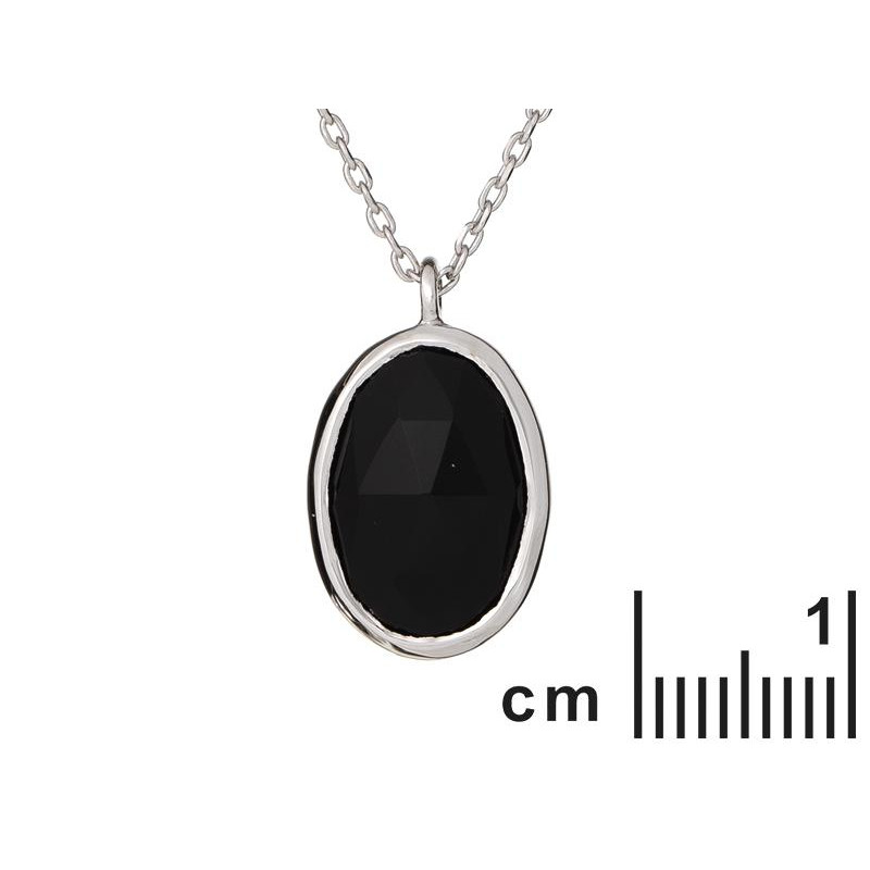 Collana Onice Nera Ovale, Per Portare Con Te Un'Intenzione — foto 2