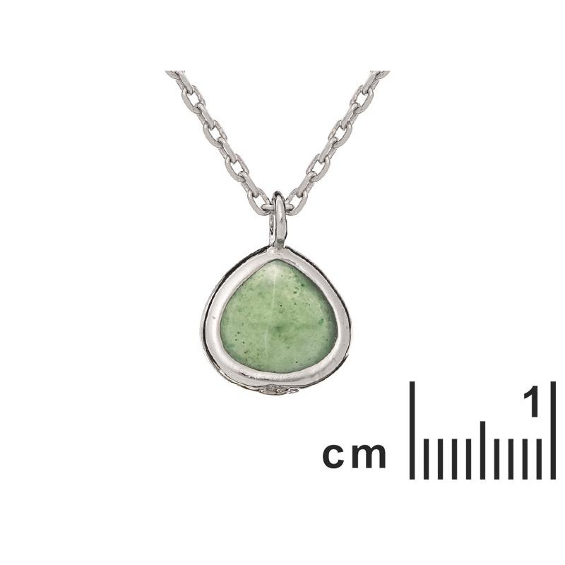 Collana cuore avventurina verde, per sentirti in pace — foto 2