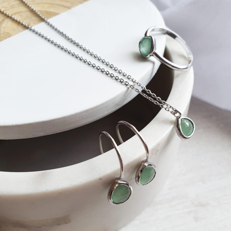 Collana cuore avventurina verde, per sentirti in pace — foto 4