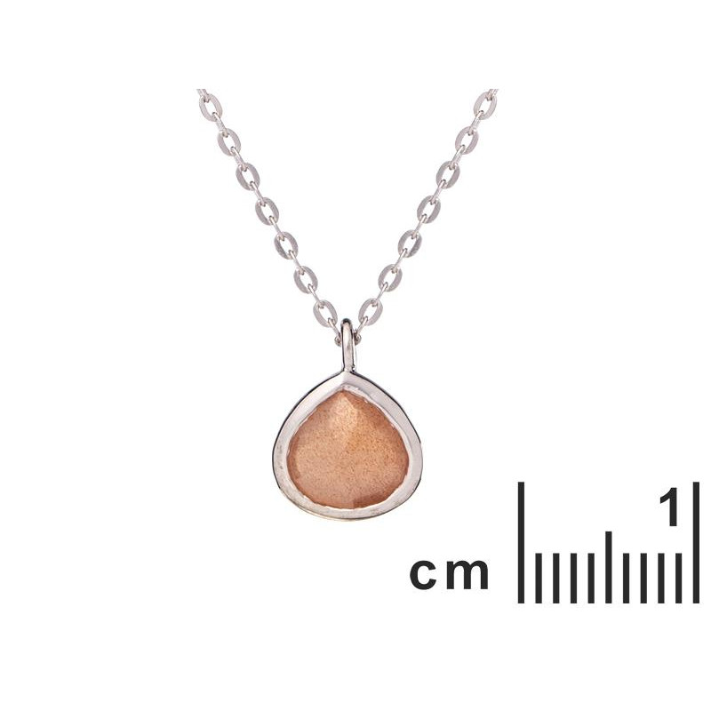 Collana cuore pietra luna rosa, per racchiudere il tuo amore — foto 2