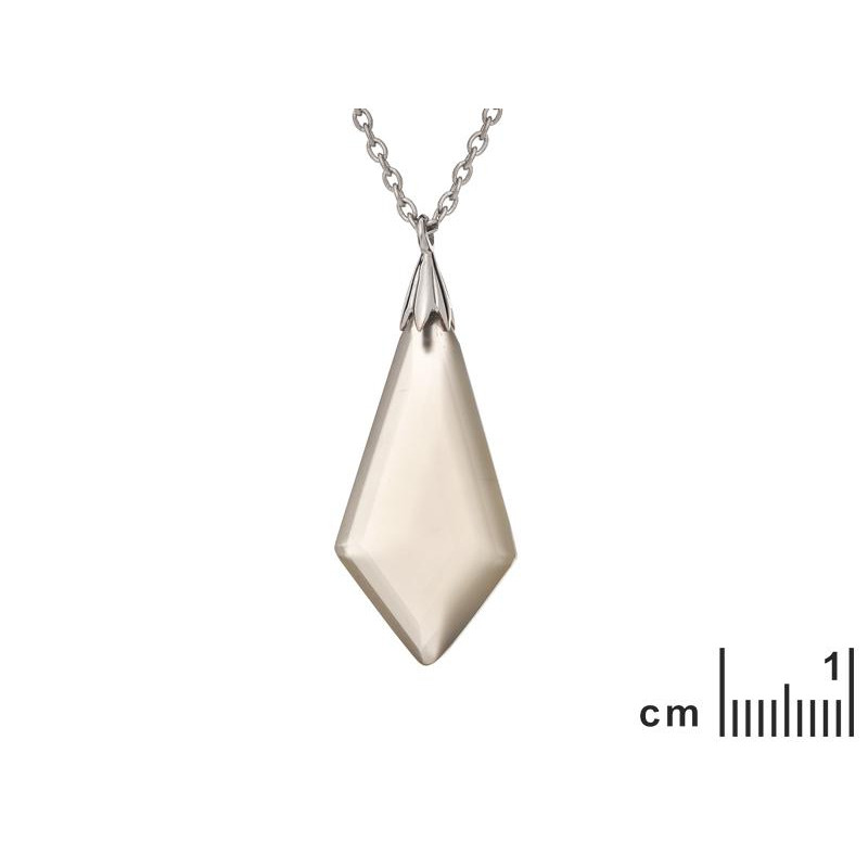 Collana goccia pietra bianca, per portare con te la luce — foto 2