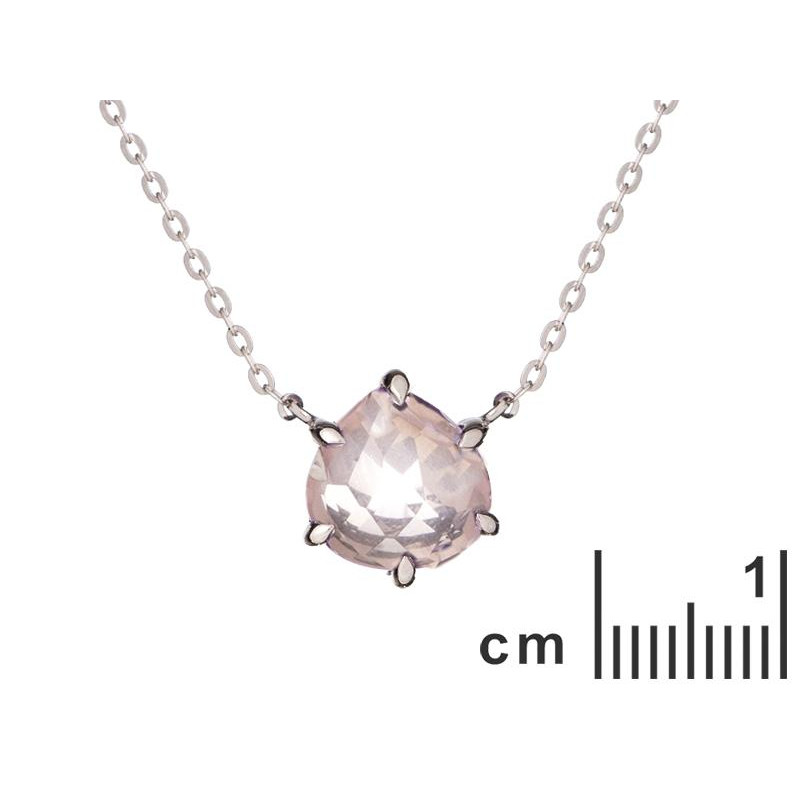 Collana cuore quarzo rosa, per portare l'amore dentro te — foto 2