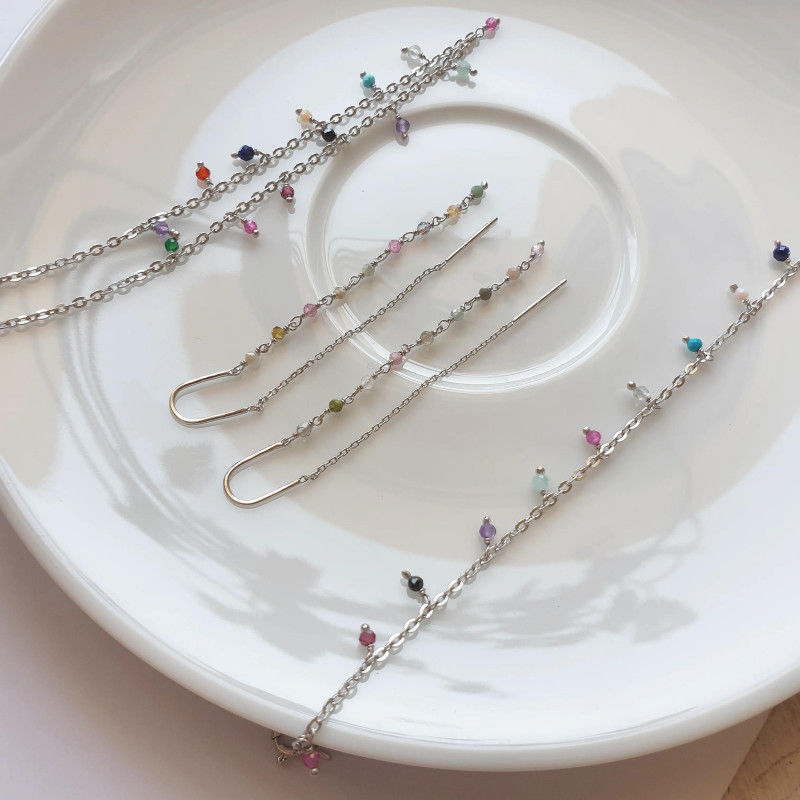 Collana multicolori pietre, per portare con te un'intenzione — foto 3