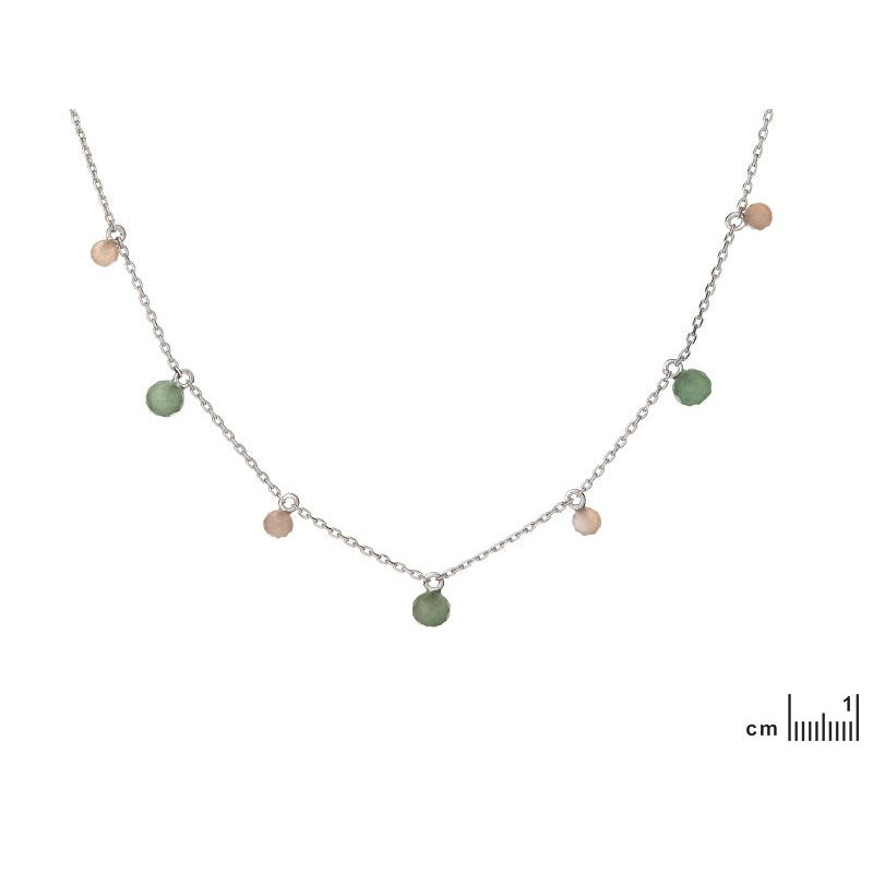 Collana piетra lunare rosa, avventurina - per trasmettere eleganza — foto 2