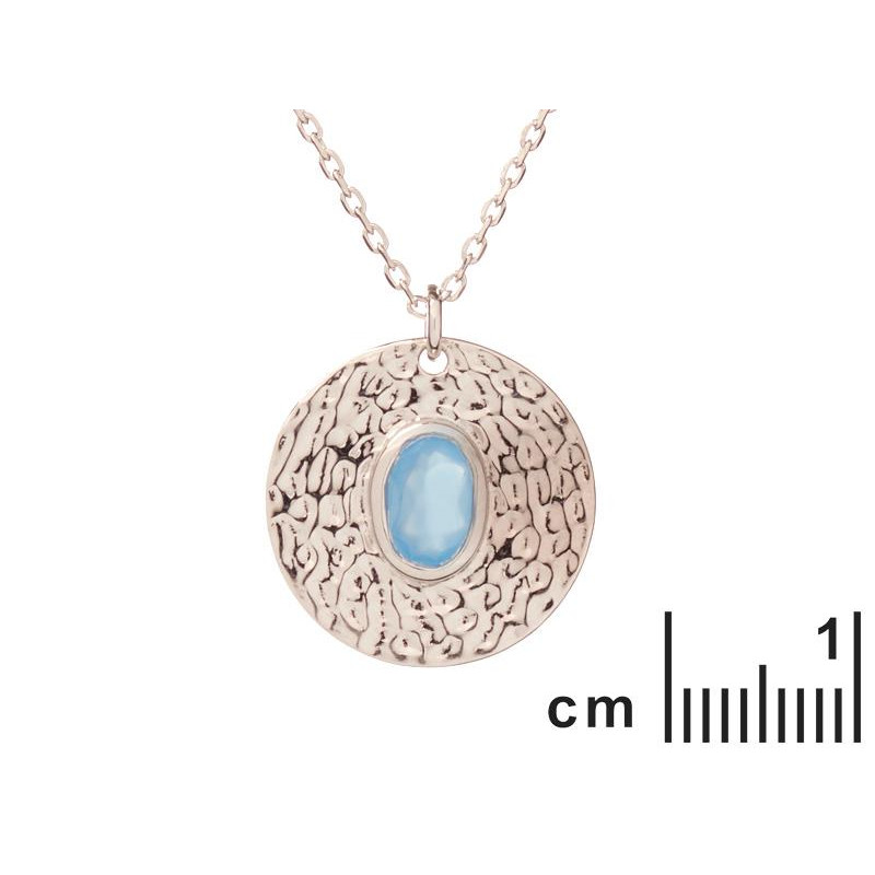 Collana in argento con calcedonio azzurro, per ricordare la serenità che è dentro di te — foto 2
