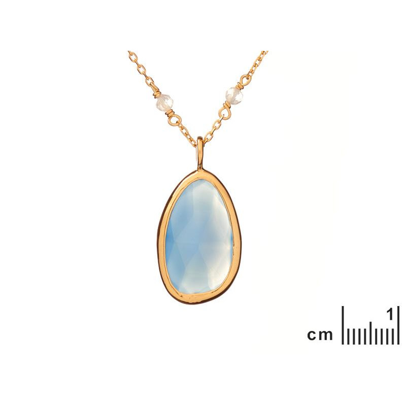 Collana Calcedonio e Pietra di Luna Rosa, Per Regalar Ti Sei — foto 2