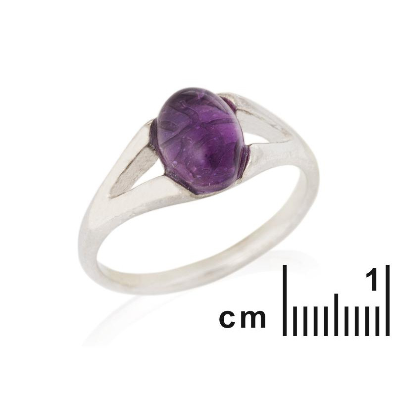 Anello ametista viola naturale, per evocare l'essenza della nobiltà — foto 2