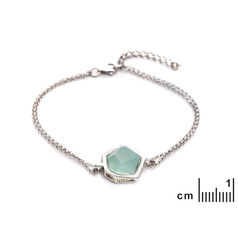 Bracciale agata acqua naturale tinta, per preservare il benessere — foto 2