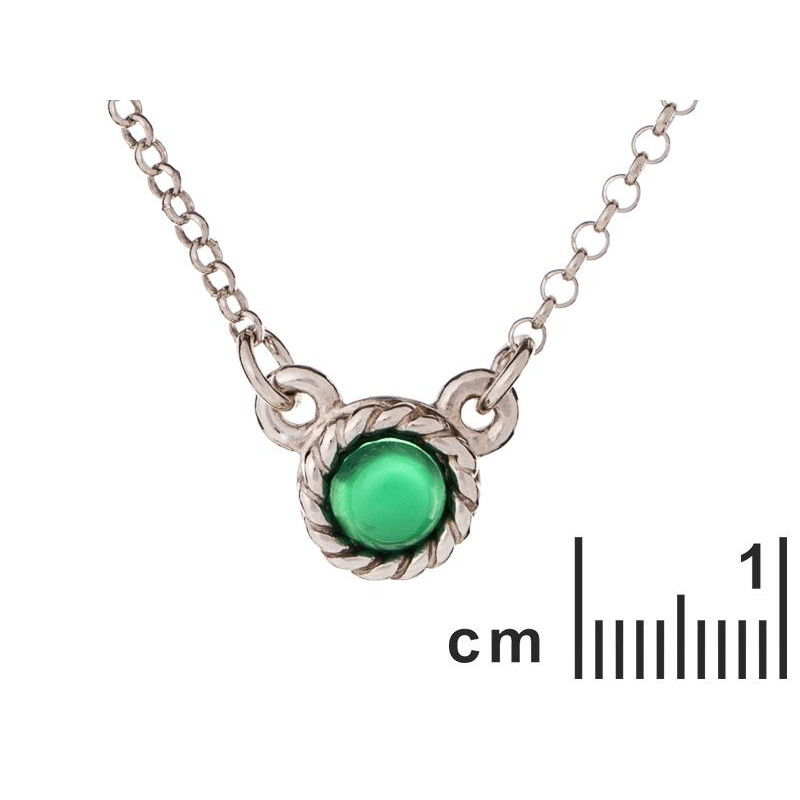 Collana tonda con agata verde, per preservare il buon Fortune — foto 2
